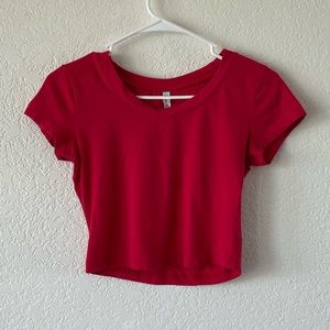 Rosio | Women’s Red Crop T-Shirt | Size Small